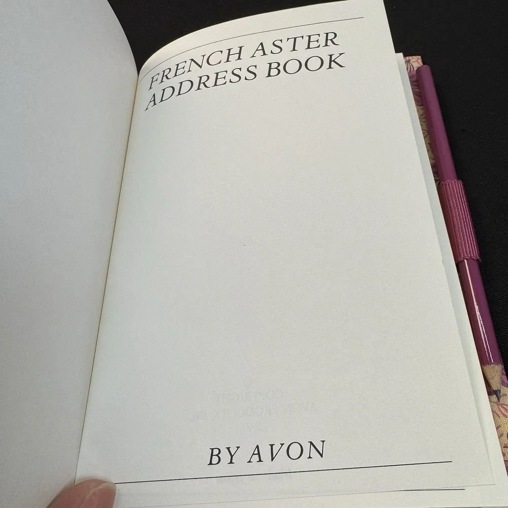 Vintage Avon French Aster Address Book 1986‎ NEW